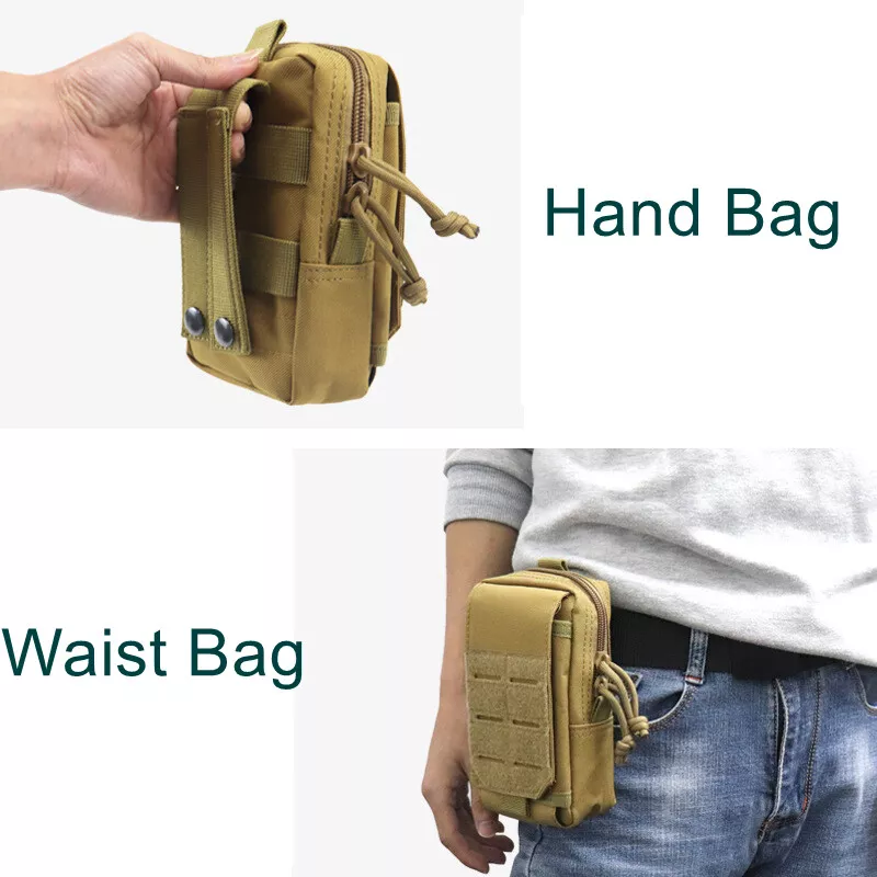 Tactical Phone Pouches Military MOLLE Bag Mobile Phone Holder Waist Belt Bags