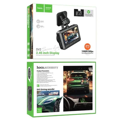 Dash Cam for Car w/ 2.45 inch IPS HD Display, 1080P/30FPS Camera