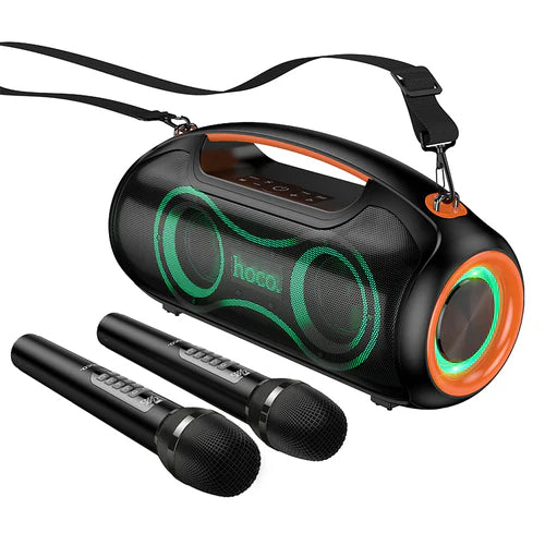 600W Bluetooth Party Speaker with 2 Wireless Microphones