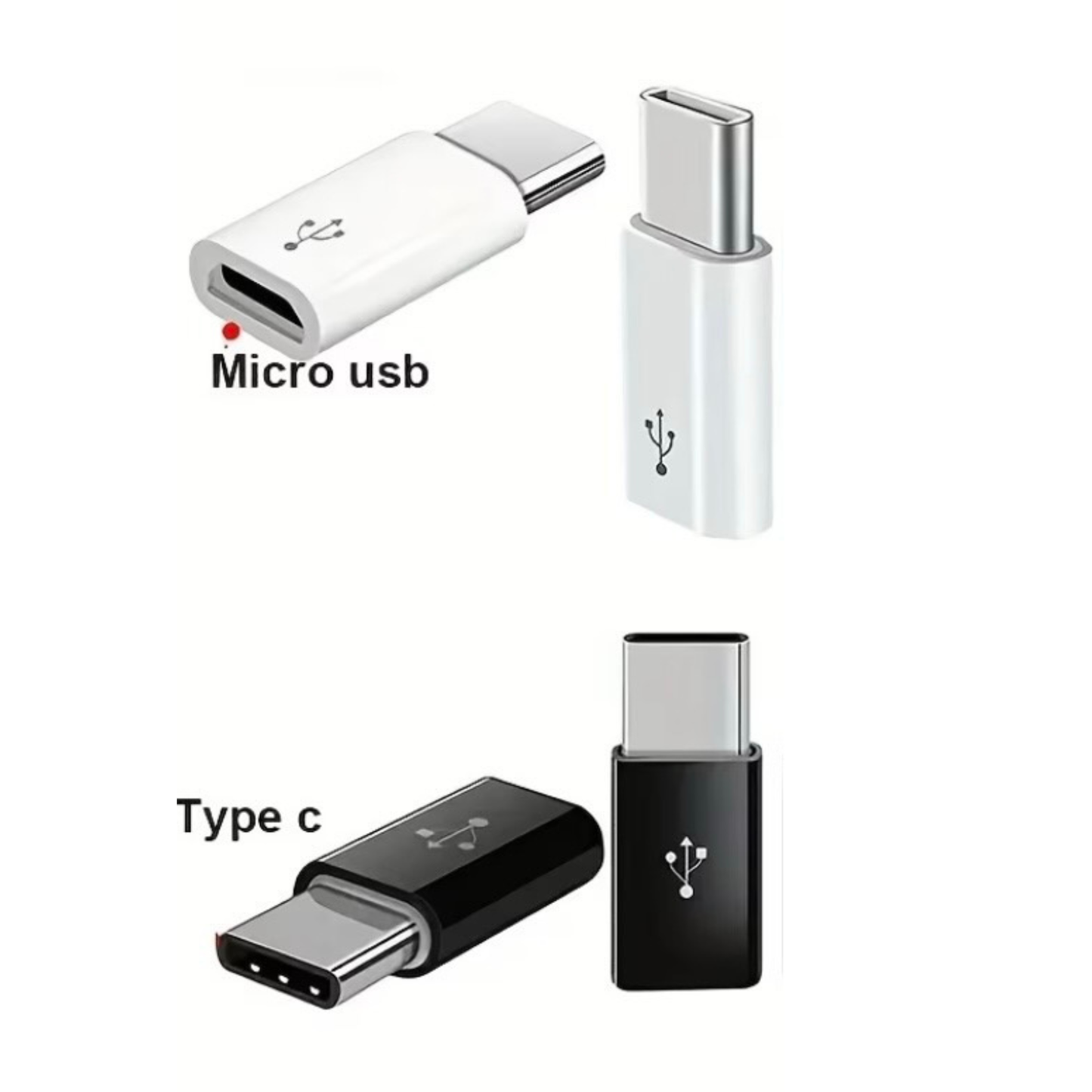 Micro USB to Type C Adapter (Black)