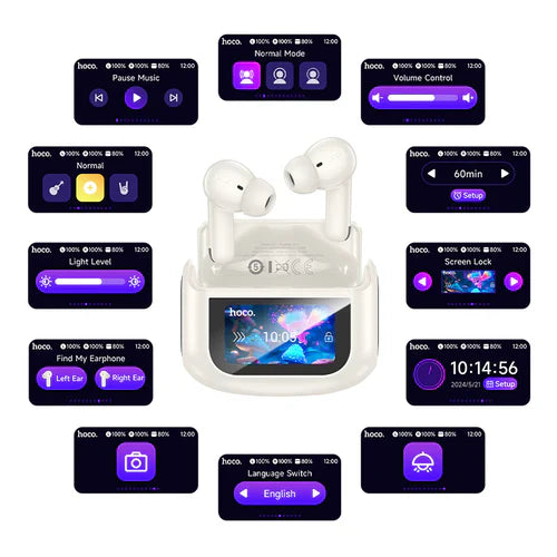 TWS Earbud with LCD Touch Screen