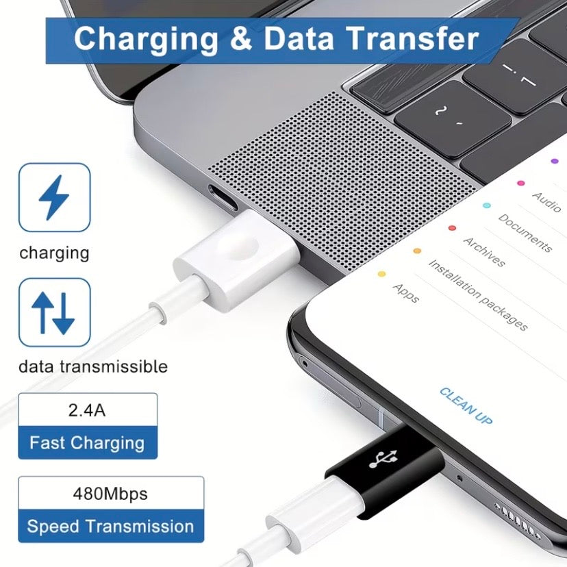 Micro USB to Type C Adapter (Black)