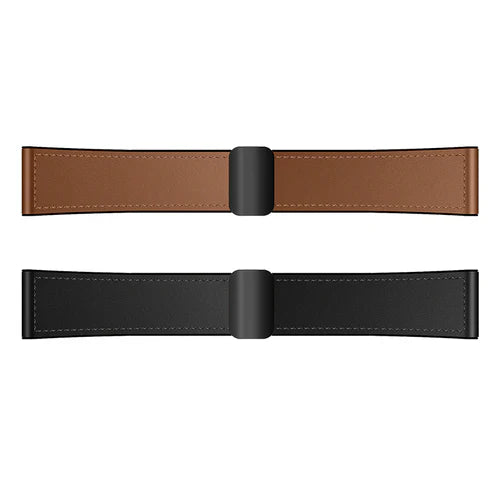 Universal Leather Watch Strap with Magnetic Buckle
