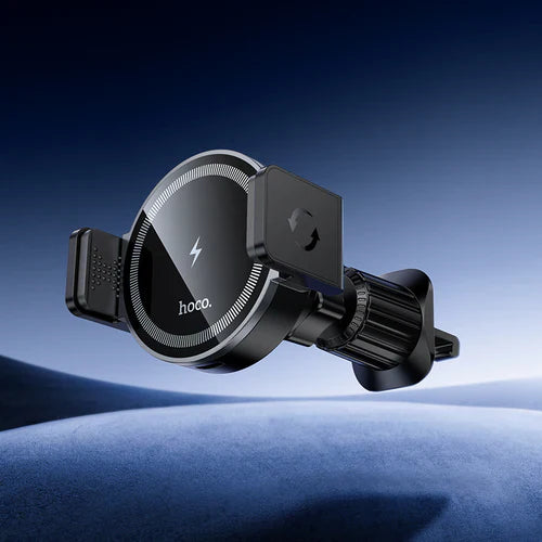 5W Wireless Charging Magnetic 2-in-1 Air Vent Phone Holder – Magnetic or Clamp Mount