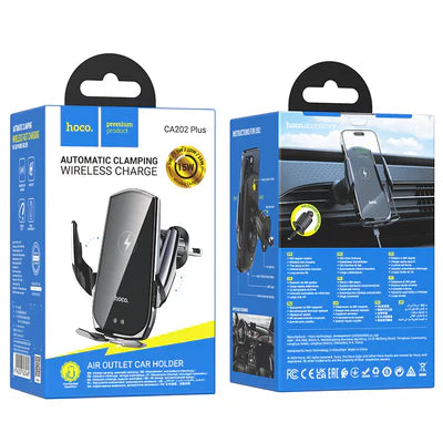15W Automatic Clamping Wireless Charging Air Vent Car Mount