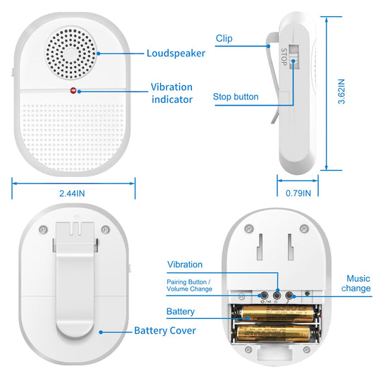 Wireless Caregiver Pager with Motion Sensor Alert