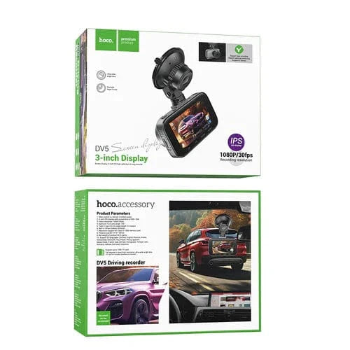 Dash Cam for Car w/ 3 inch IPS HD Display, 1080P/30FPS Camera, Sturdy Windshield Fit