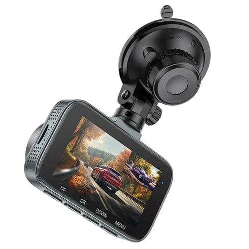 Front and Rear Dash Cam for Car w/ 3 inch IPS HD Display,1080P/30FPS Camera