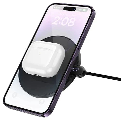 15W Ultra Thin 2 in 1 Wireless Charger w/ LED Charge Status Display