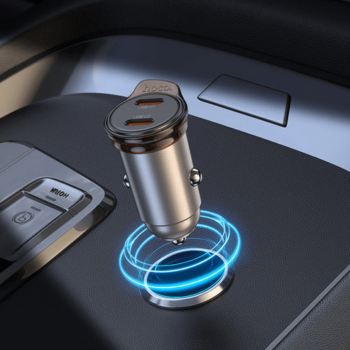 45W Dual USB C Super Fast Car Charger w/ Mini Size, C to C Cable Included