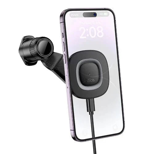 15W Magnetic Wireless Charging Phone Holder for Air Vent w/ Hook Locking
