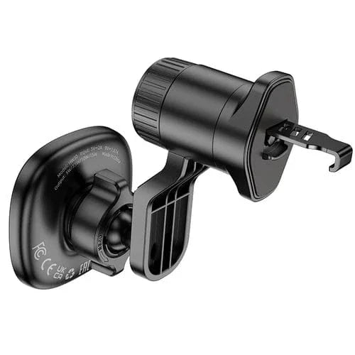 15W Magnetic Wireless Charging Phone Holder for Air Vent w/ Hook Locking
