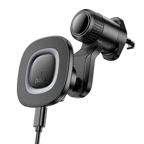 15W Magnetic Wireless Charging Phone Holder for Air Vent w/ Hook Locking