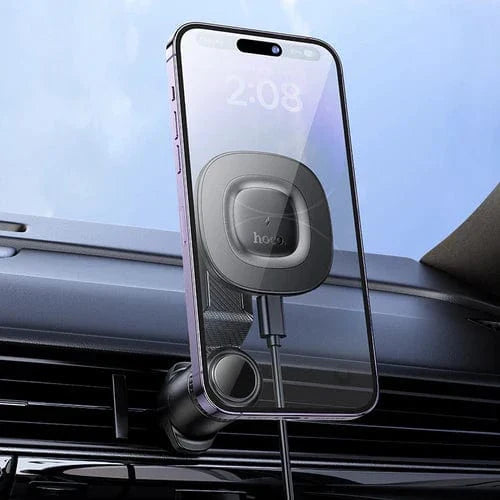15W Magnetic Wireless Charging Phone Holder for Air Vent w/ Hook Locking