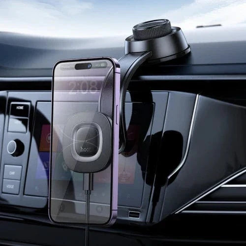 15W Magnetic Wireless Charging Phone Holder for Dashboard