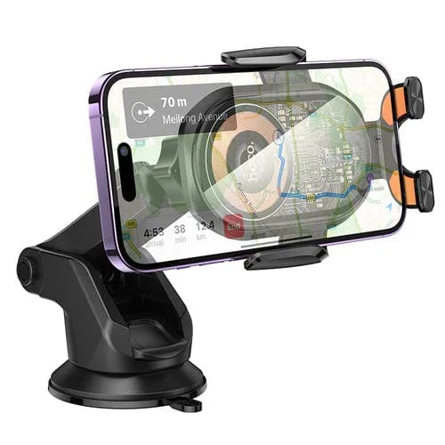 15W Wireless Charging Phone Holder for Windshield & Dashboard w/ Transparent Design