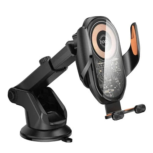 15W Wireless Charging Phone Holder for Windshield & Dashboard w/ Transparent Design
