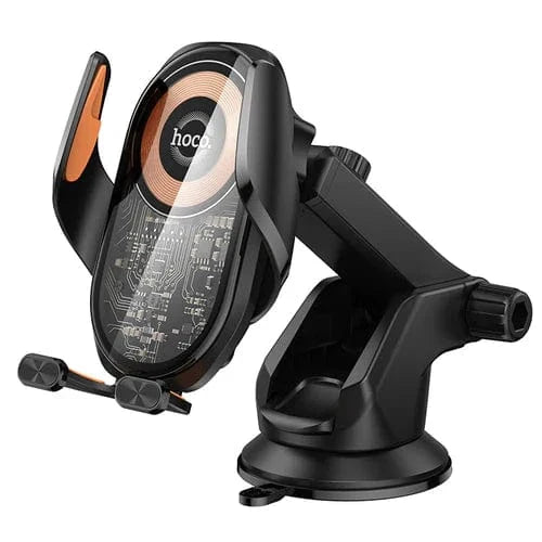 15W Wireless Charging Phone Holder for Windshield & Dashboard w/ Transparent Design