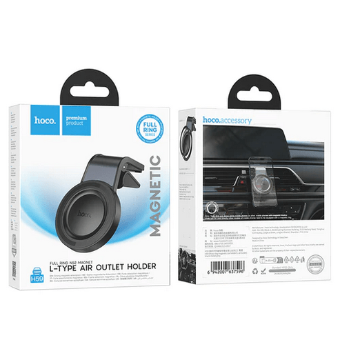 L-Shape Air Vent Magnetic Phone Holder w/ Ring Magnet