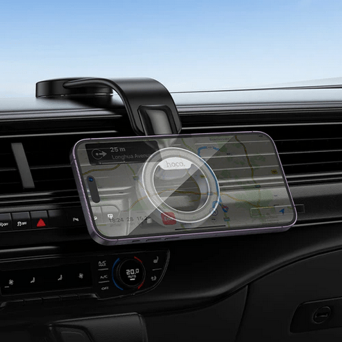 Magnetic Dashboard Phone Holder w/ Memory Alloy, 360 Rotation, Ring Magnet