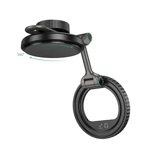 Magnetic Dashboard Phone Holder w/ Ring Magnet, Foldable Design