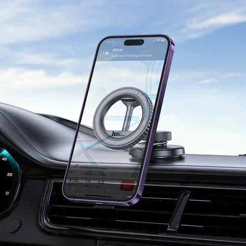 Magnetic Dashboard Phone Holder w/ Ring Magnet, Foldable Design