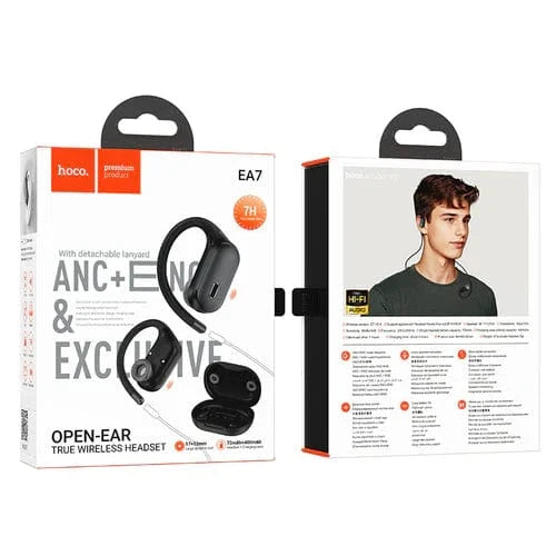 Open Ear TWS Earbud w/ Ear Hook, ANC+ENC Noise Cancellation