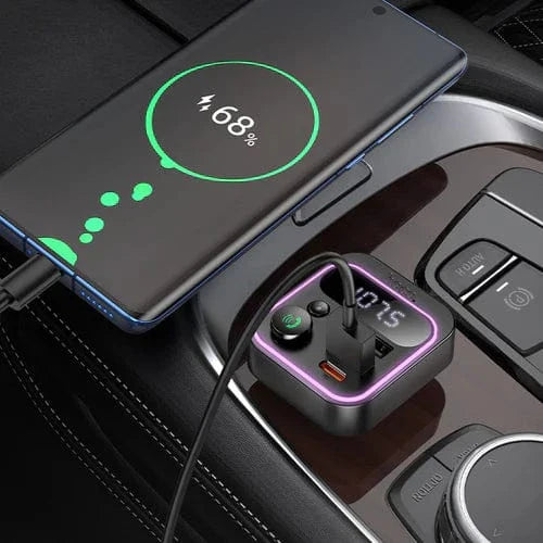38W FM Car Kit with PD+QC, RGB Light