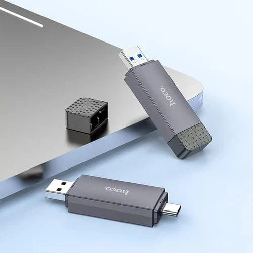 USB 2.0 Memory Card Reader with USB-A / USB-C Dual Plug