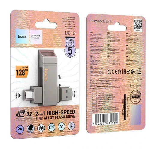 2 in 1 USB-A & USB-C High Speed Flash Drive