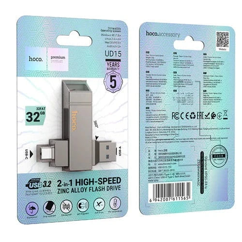 2 in 1 USB-A & USB-C High Speed Flash Drive