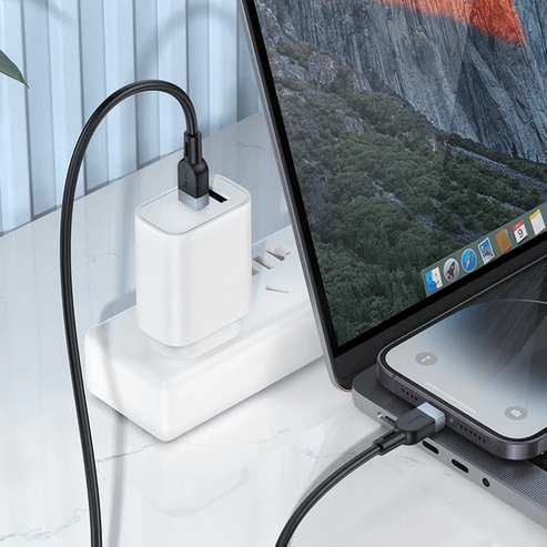 27W PD Silicon Super Fast Charging Cable - Lightning to Type C (X109) 3 Meter